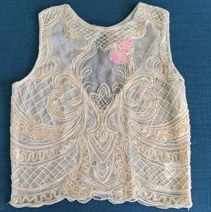 NWT Agaci Beaded Top S